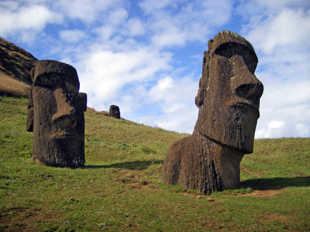 Easter Island stone heads