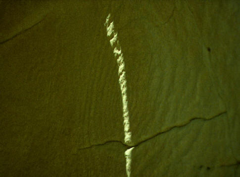 Sun dagger and spiral petroglyph in Chaco Canyon