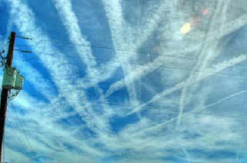 Checkerboard pattern chemtrail spraying