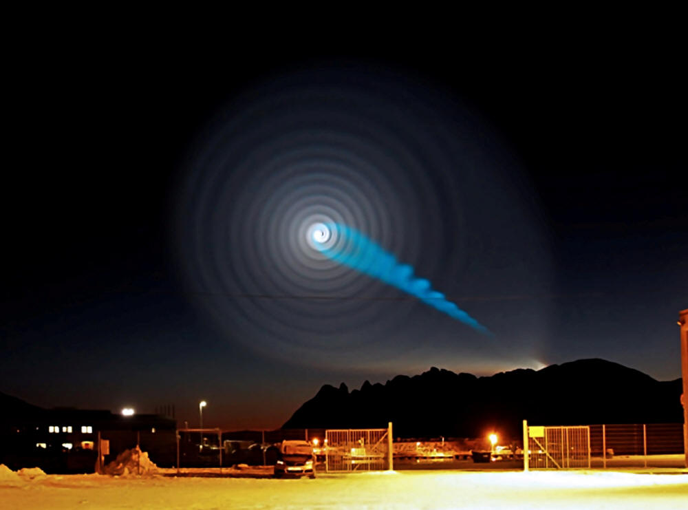 The Norway Spiral...They said it was a Russian rocket...Sheesh...