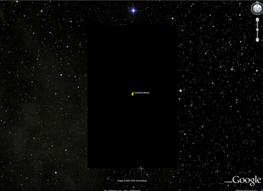 Google Earth blocked out this entire image off the western edge of the constellation orion.